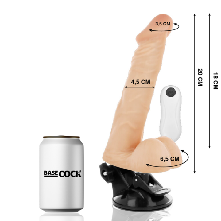 Basecock - Realistic Articulable Remote Control Flesh 20 cm -o- 4.5 cm