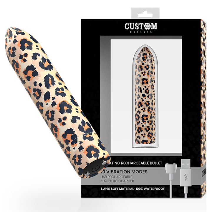 Custom Bullets - Balas Personalizadas Balas Recarregáveis Leopardo 10 Intensidades