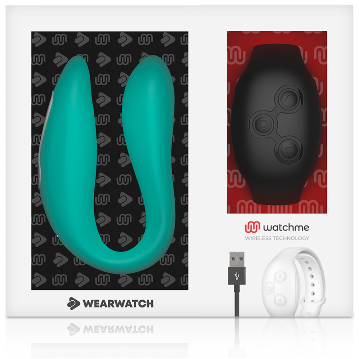 Wearwatch - Vibrador de Tecnologia Dupla Watchme Aquamarine / Jet