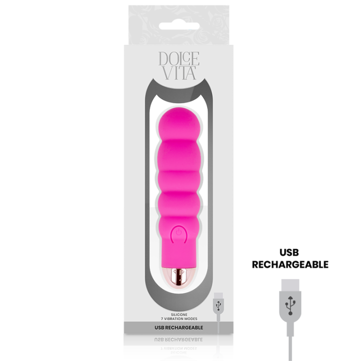 Dolce Vita - Vibrateur Rechargeable Six Rose 7 Vitesses