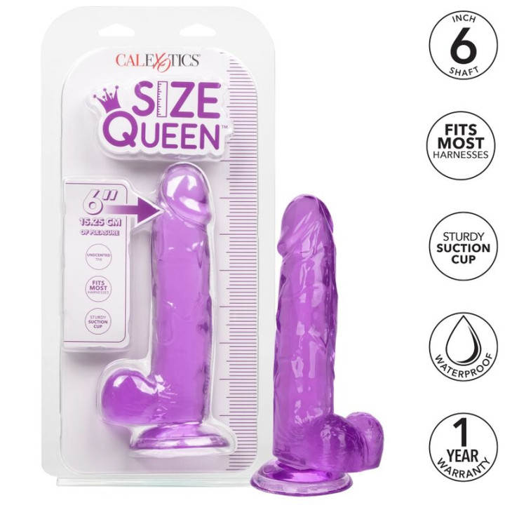 Calexotics - Dildo Queen Tamanho Roxo 15.3 cm