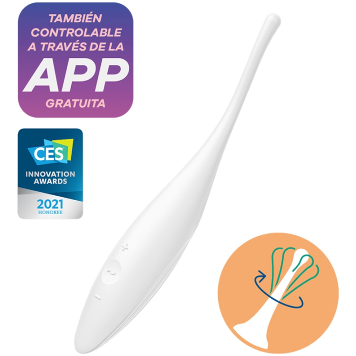Satisfyer - Wibrator Lechtaczki Twirling Joy, Bialy