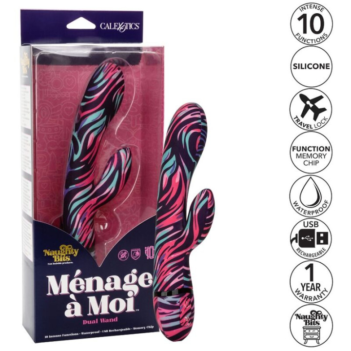 Calexotics - Menage Wibrator z Dwustronna Rozdzka Moi