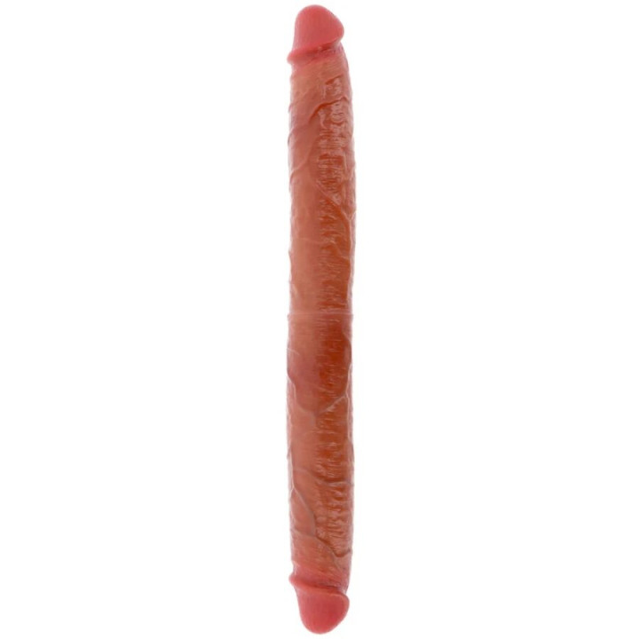 Get Real - Dildo Silikonowe z Dwoma Końcami w Karmelu 46 cm