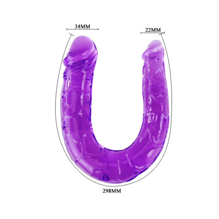 Baile - Doppeldildo in Flieder Flexibler Gelee