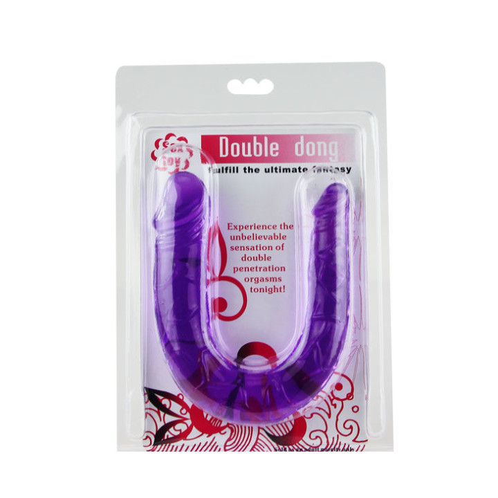 Baile - Doppeldildo in Flieder Flexibler Gelee