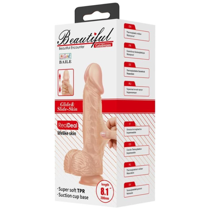 Baile - Belle Rencontre Catoblepas Gode Réaliste Flexible 20.6 cm Naturel