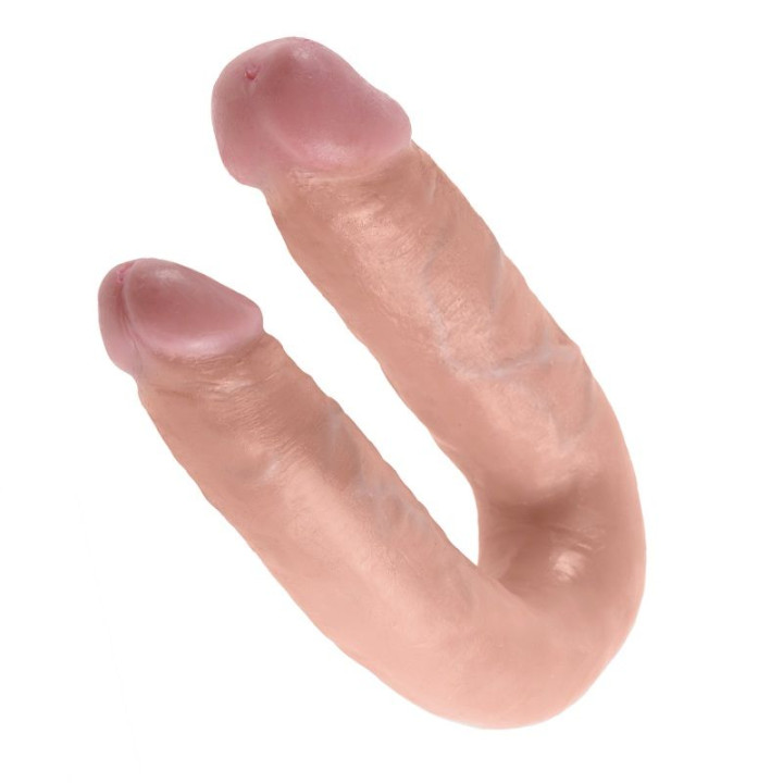 King Cock - Dildo Doble Penetración 13.9 cm Natural