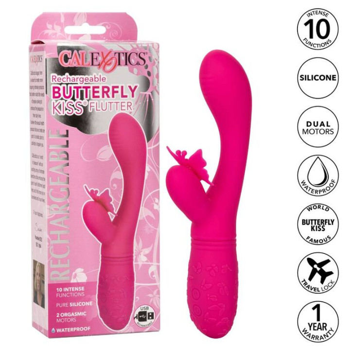 Calexotics - Borboleta Kiss Flutter Rosa