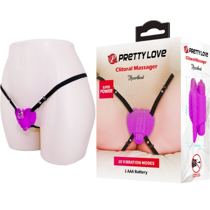 Pretty Love - Massaggiatore Per Clitoride Heartbeat 10 Modalit di Vibrazione Viola