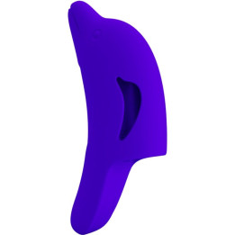 Pretty Love - Puissant Stimulateur de Doigts Bleu Foncé Delphini