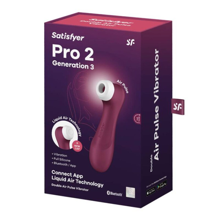 Satisfyer - Pro 2 Generación 3 Wine Rosso Bluetooth e App