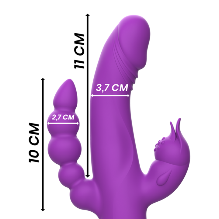 Intense - Casanova Rabbit Silicone Vibrator Triple Motor Purple