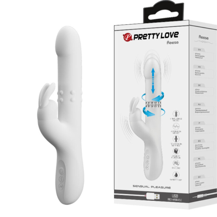 Pretty Love - Vibrador Reese Com Rotao de Prata