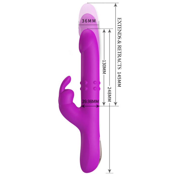 Pretty Love - Vibrador Reese Com Rotao Roxa