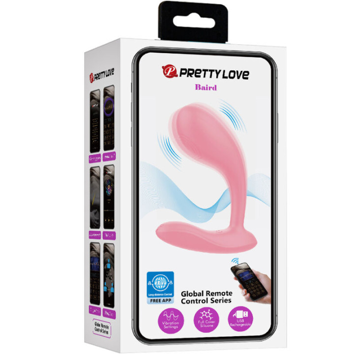 Pretty Love - Baird g-Spot 12 Wibracji Rozowa Aplikacja z Akumulatorem