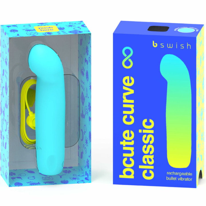B Swish - Bcute Curve Infinite Classic Vibratore Ricaricabile in Silicone Blu