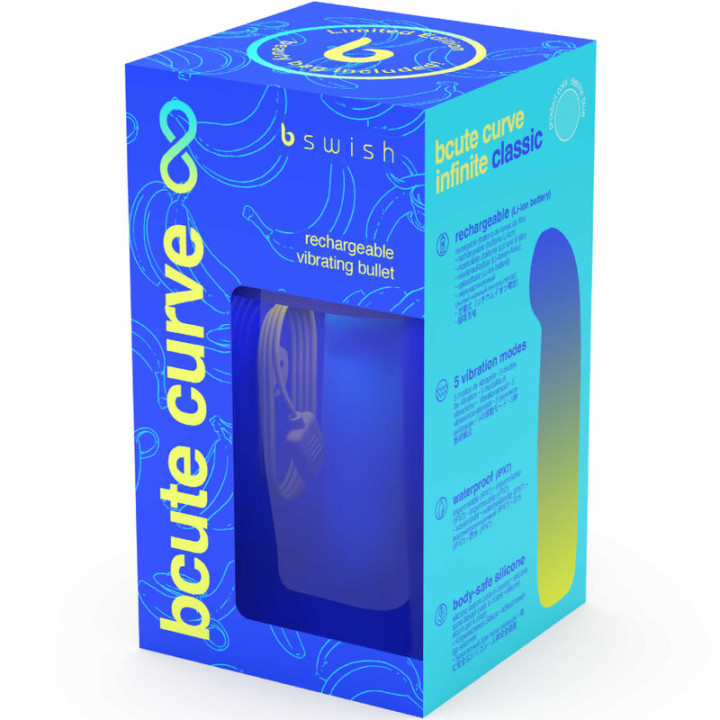 B Swish - Bcute Curve Infinite Classic Edio Limitada Vibrador Recarregvel de Silicone Azul