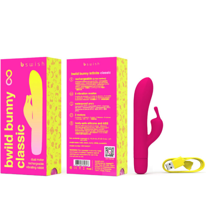 B Swish - Vibrateur Rechargeable Classique Bwild Bunny Infinite Silicone Rose