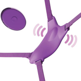 Fantasy For Her - Harnais Papillon Vibrant, Rechargeable & Télécommande Violet
