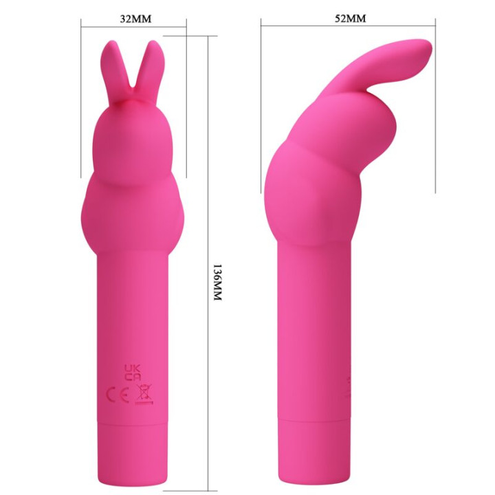 Pretty Love - Vibrateur en Silicone Gerardo Fuschia Rabbit