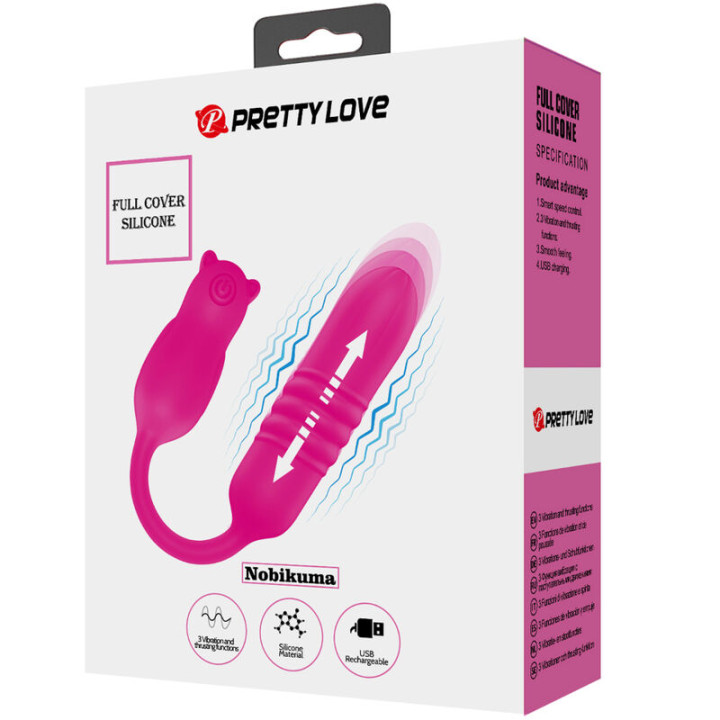 Pretty Love - Nobikuma Bala Vibrante de Silicone Rosa