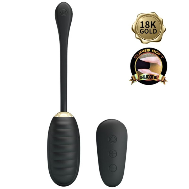 Pretty Love - Doreen Oeuf Vibrant Rechargeable de Luxe Noir Télécommande