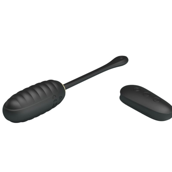 Pretty Love - Doreen Oeuf Vibrant Rechargeable de Luxe Noir Télécommande