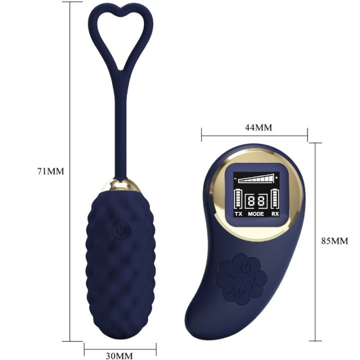 Pretty Love - Vivian Blue Vibrations-ei Mit Fernbedienung