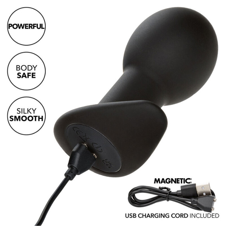 Calexotics - Rock Bottom Plug Anal 10 Vibrations Silicone Noir