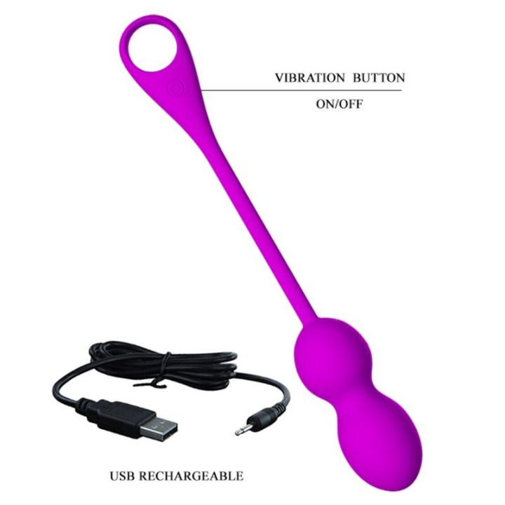 Pretty Love - Bolas Vibradoras Recarregveis Elvira Roxo