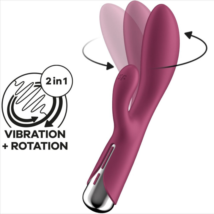 Satisfyer - Spinning Rabbit 1 Clitoris et Stimulation du Point g Rouge