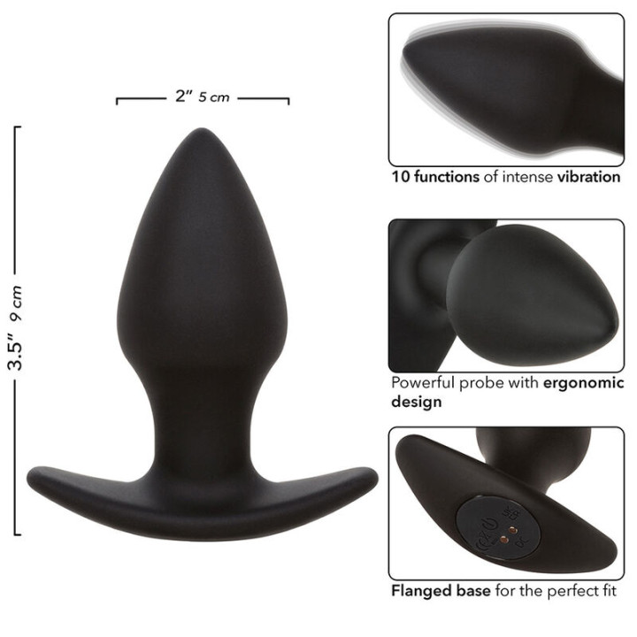 Calexotics - Rock Bottom Perfect Anal Plug 10 Wibracji Silikon Czarny