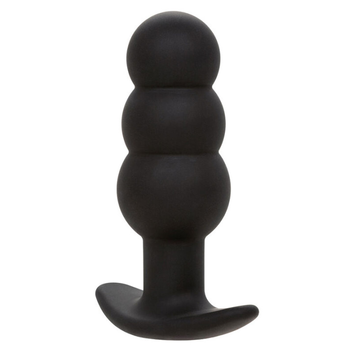 Calexotics - Rock Bottom Anal Plug Mit Perlen 10 Vibrationen Silikon Schwarz