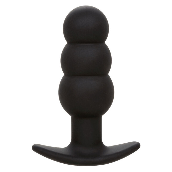 Calexotics - Rock Bottom Anal Plug Mit Perlen 10 Vibrationen Silikon Schwarz