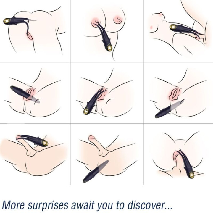 Armony - Vibratore Ombra Doppia Testa Teasing Blu