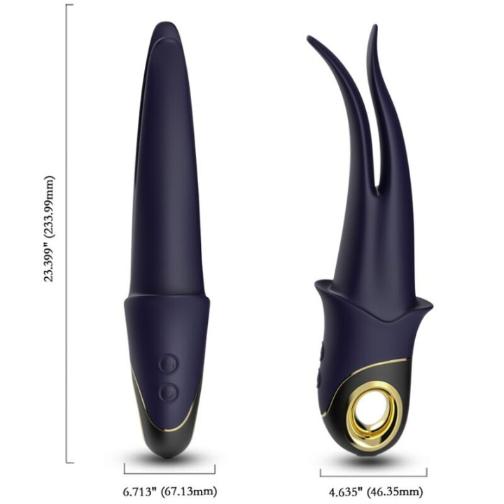 Armony - Vibratore Ombra Doppia Testa Teasing Blu