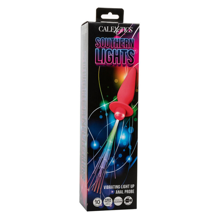 Calexotics - Southern Lights Light up Plug Anal 10 Vibrations Silicone Rose