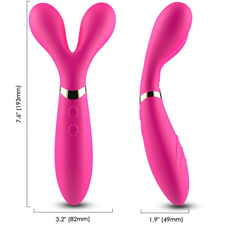 Armony - Massaggiatore e Vibratore a y-Wand Doppia Testa Fucsia
