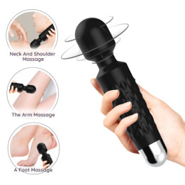 Armony - Massaggiatore e Vibratore Postino Testa Super Flessibile Nera