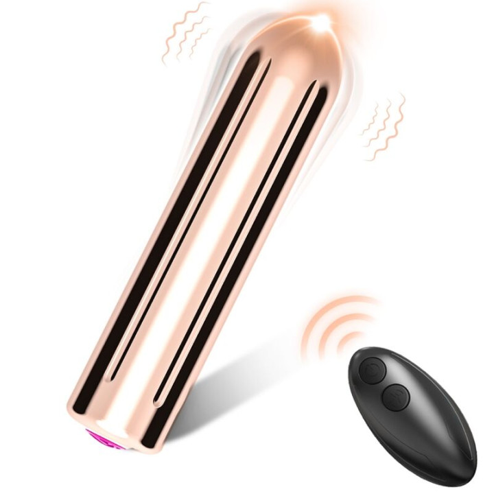 Armony - Testata Vibratore Bullet Telecomando Dorato 2 cm x 8.8 cm