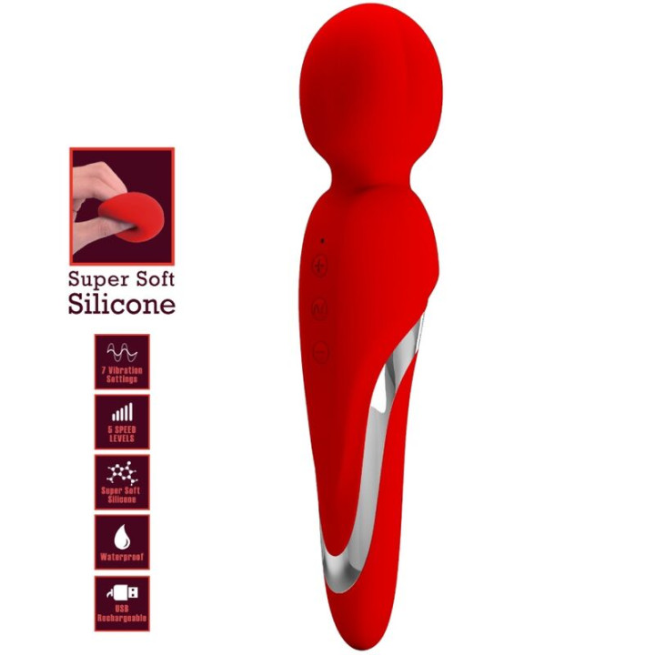 Pretty Love - Walter Vibrador Wand Rojo
