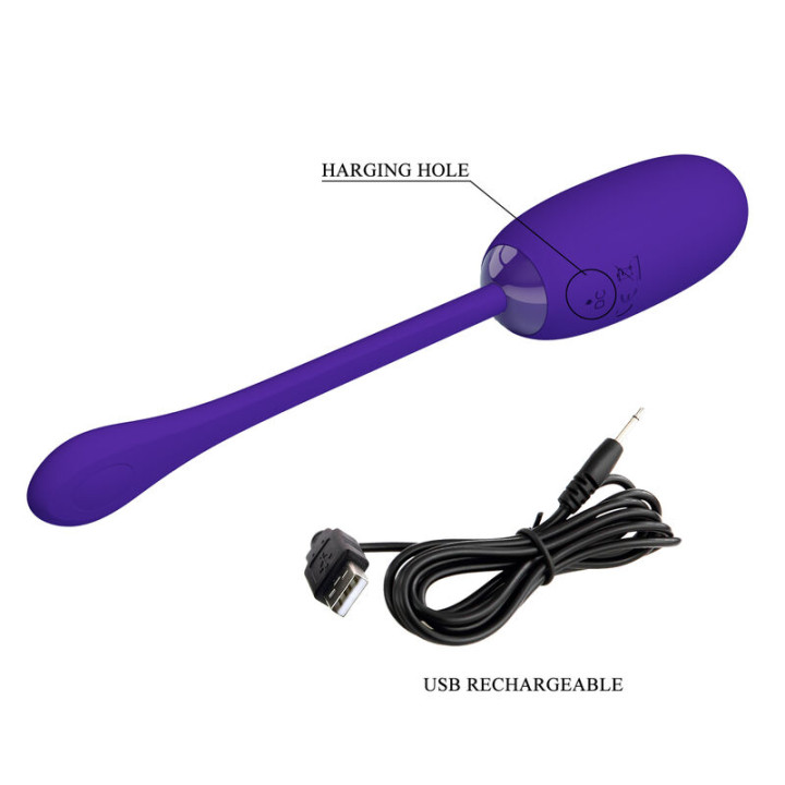 Pretty Love - Oeuf Vibrant Julius Imperméable-Rechargeable Violet