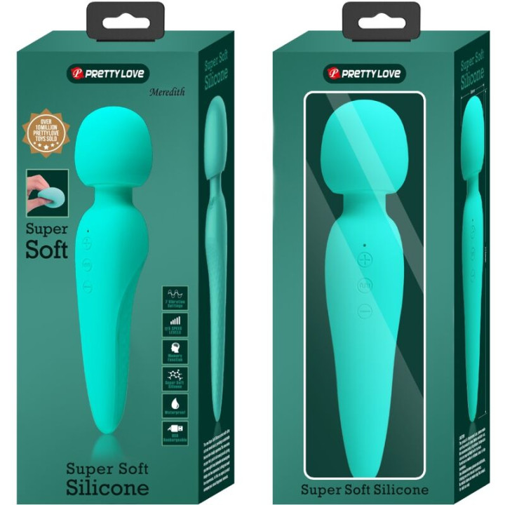 Pretty Love - Meredith Massager 12 Trybów Wibracji Aqua Green