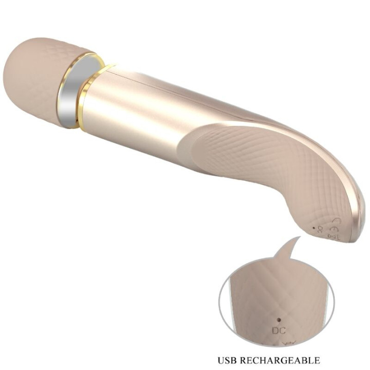 Pretty Love - Masseur 7 Modes de Vibration Champagne