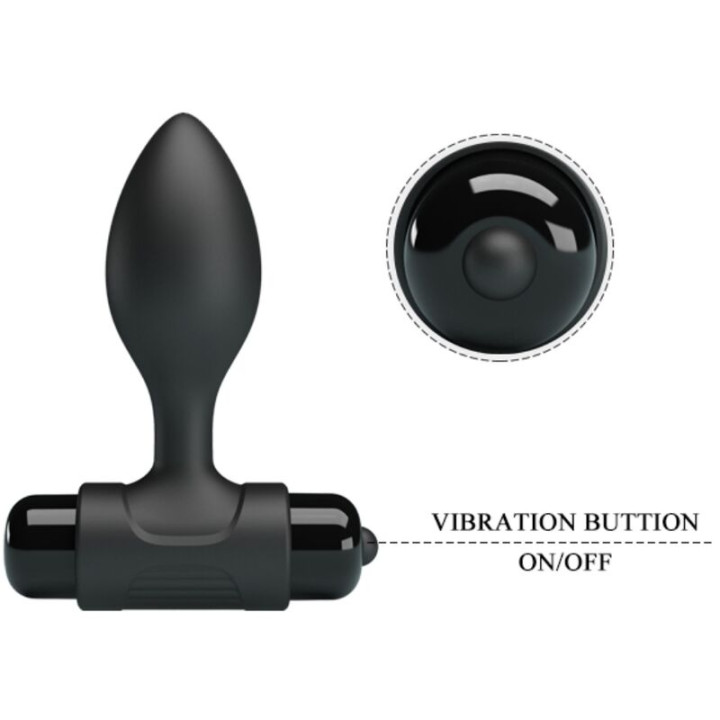 Pretty Love - Vibra Butt 10 Vibrations Plug Anal Noir
