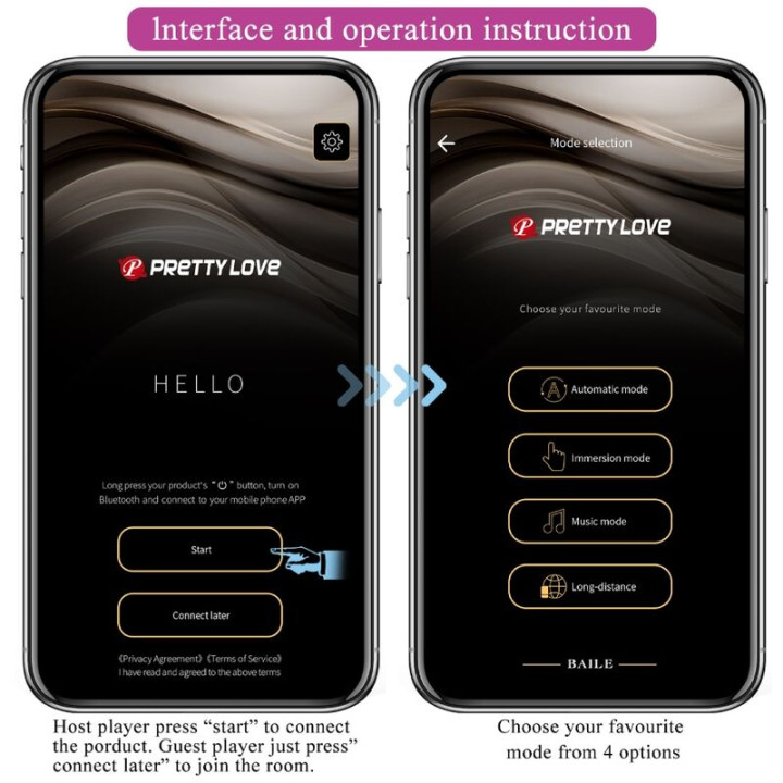 Pretty Love - App Elvira Kegel Balls Telecomando Viola
