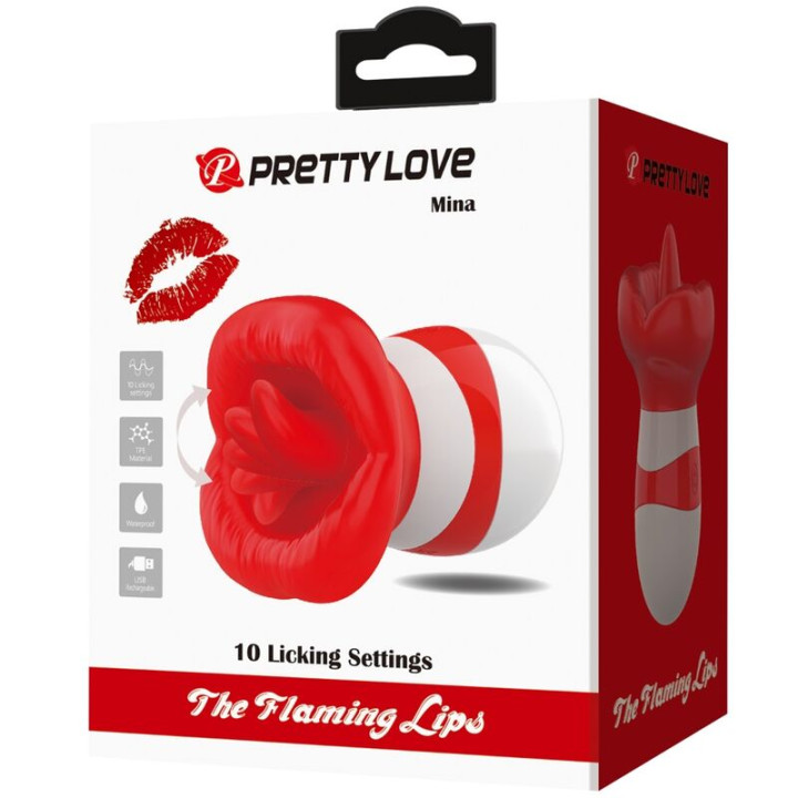 Pretty Love - Mina Stymulator Jezyka Jasnoczerwony