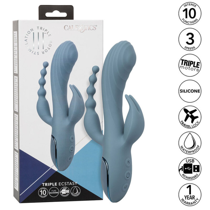 Calexotics - Vibrateur Triple Ecstasy Gris