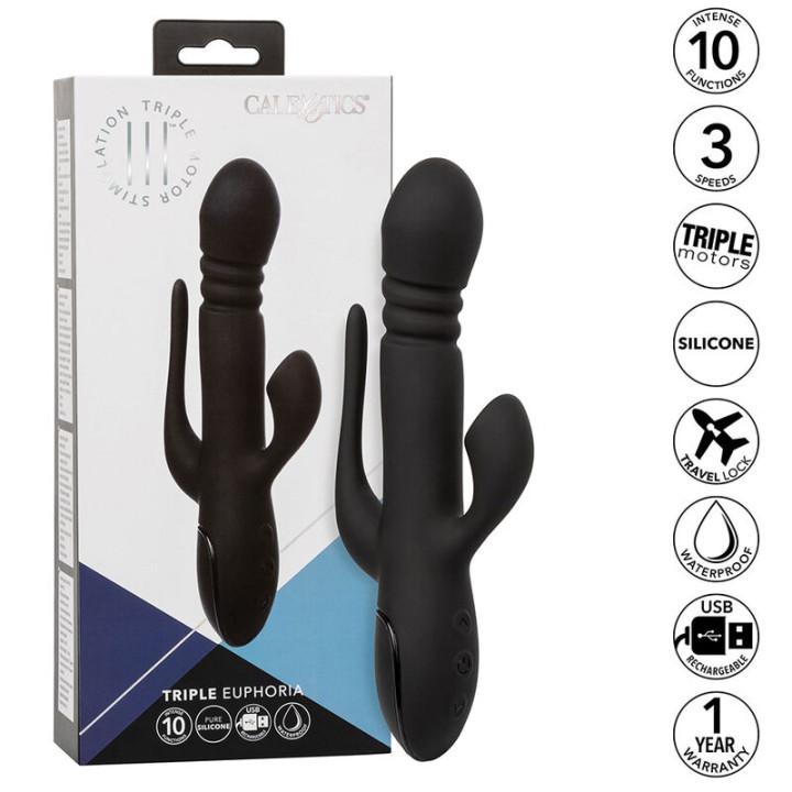 Calexotics - Vibratore Triple Euphoria Nero